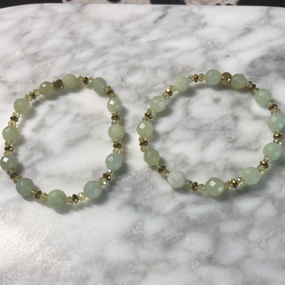 Adventurine & Swarovski crystal bracelet in size 7” - Picture 5 of 5